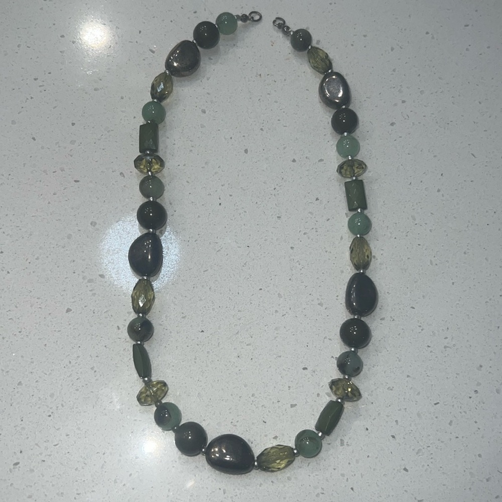 18” BOHO Beaded Green Multi Color Necklace or Jewelry Accessory! Bohemian Beads